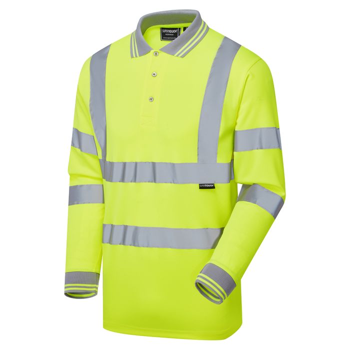 Hi Vis Long Sleeve Bird Eye Polo Shirt