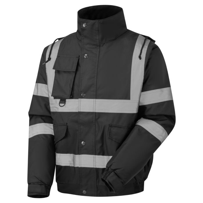 Security Bomber Jacket - With Tape - Quilted polyester lining