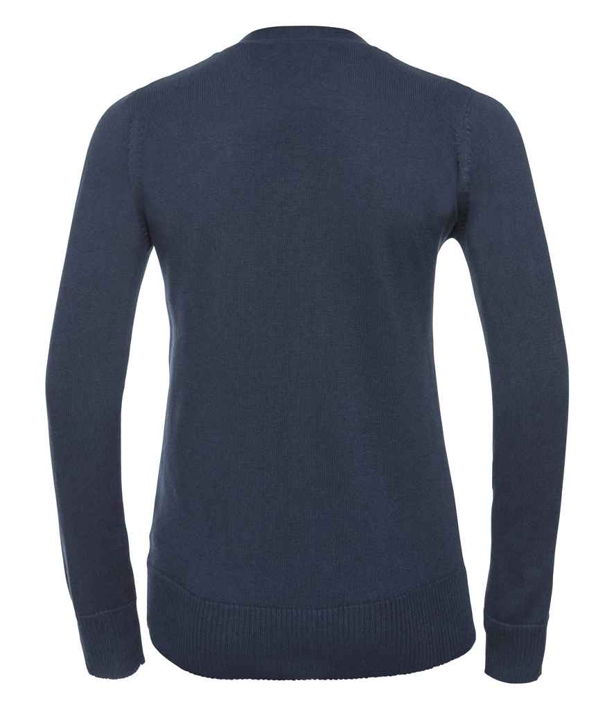 Russell Athletic Collection Ladies Cotton Acrylic V Neck Cardigan