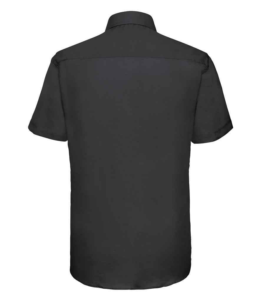 Russell Athletic Collection Short Sleeve Tailored Oxford Shirt