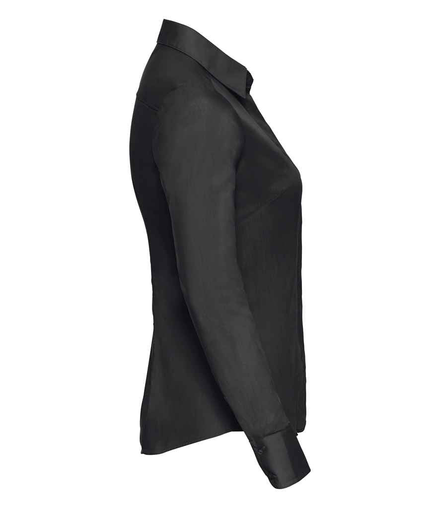 Russell Athletic Collection Ladies Long Sleeve Fitted Poplin Shirt