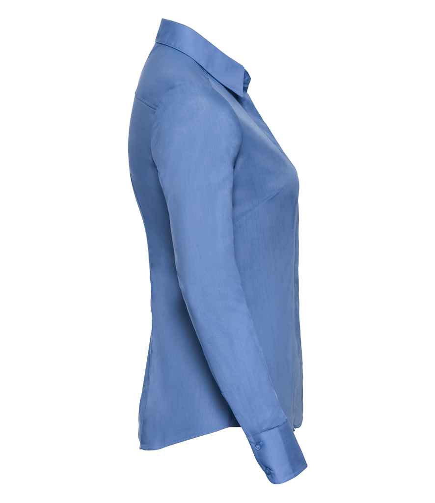 Russell Athletic Collection Ladies Long Sleeve Fitted Poplin Shirt