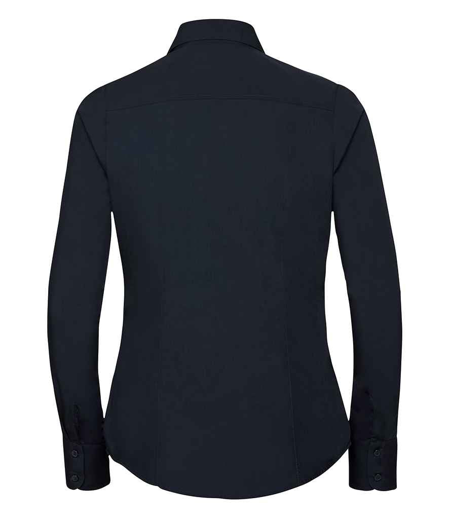 Russell Athletic Collection Ladies Long Sleeve Fitted Poplin Shirt
