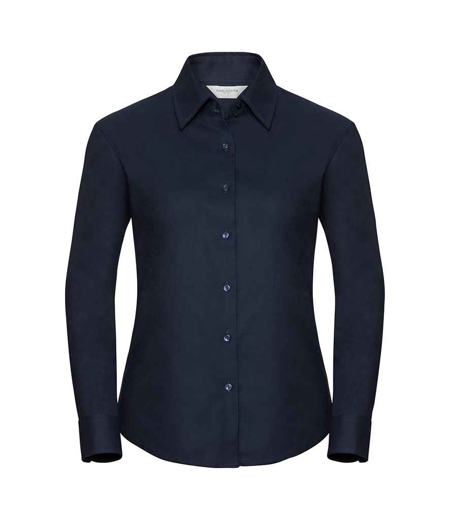 Russell Athletic Collection Ladies Long Sleeve Easy Care Oxford Shirt