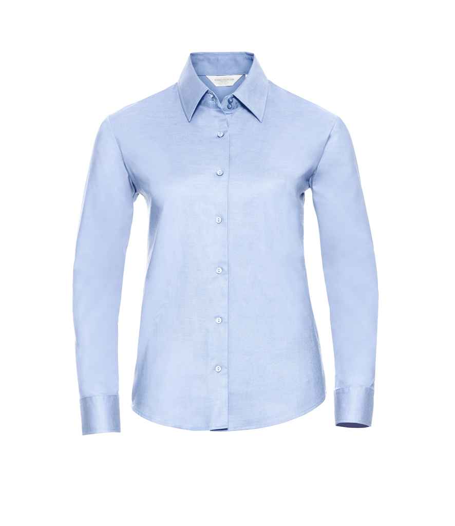 Russell Athletic Collection Ladies Long Sleeve Easy Care Oxford Shirt