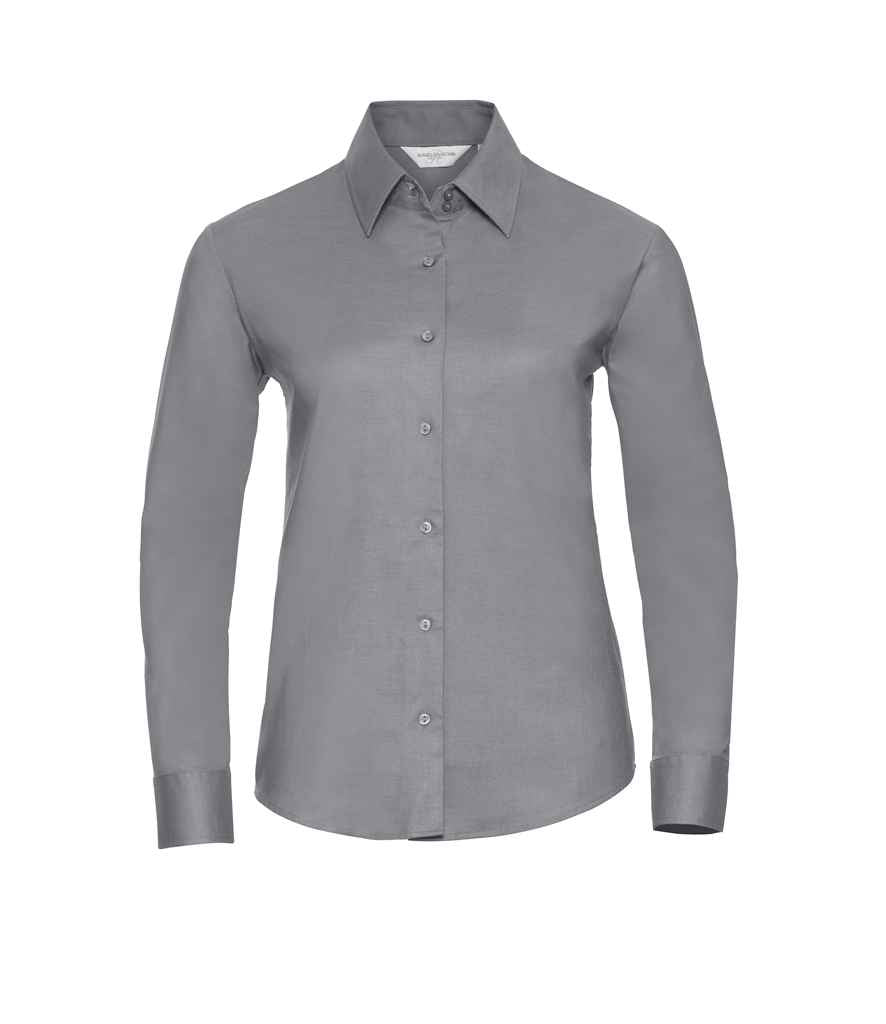 Russell Athletic Collection Ladies Long Sleeve Easy Care Oxford Shirt
