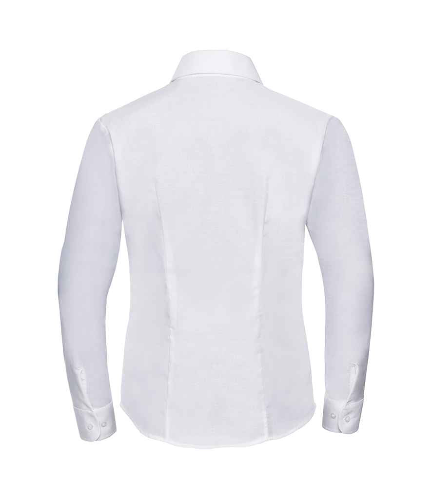 Russell Athletic Collection Ladies Long Sleeve Easy Care Oxford Shirt