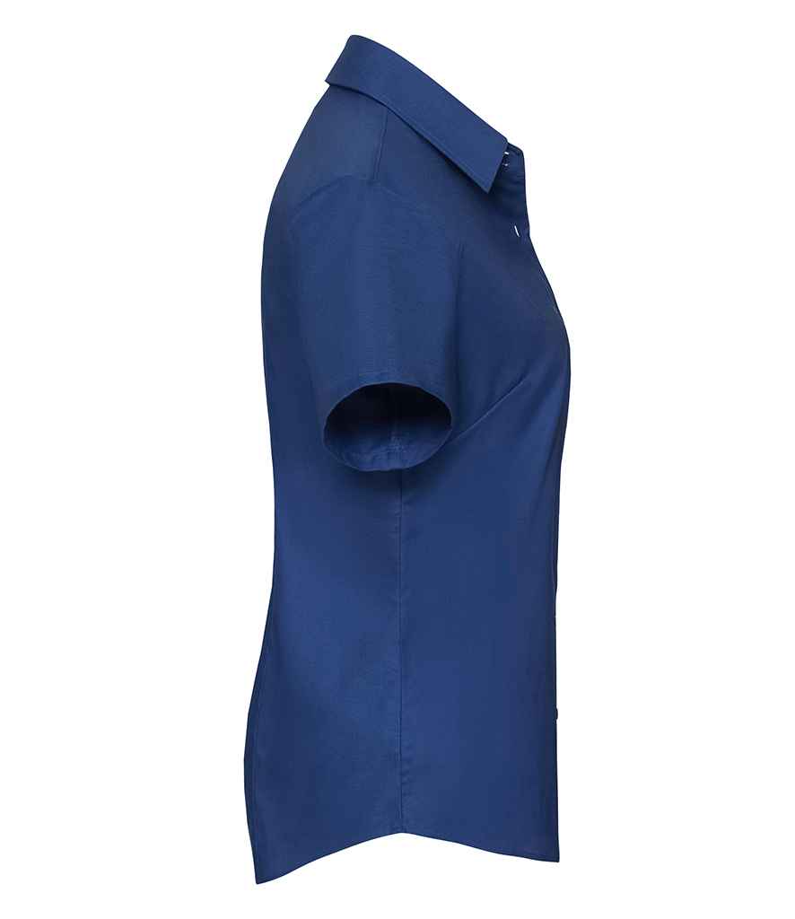 Russell Athletic Collection Ladies Short Sleeve Easy Care Oxford Shirt