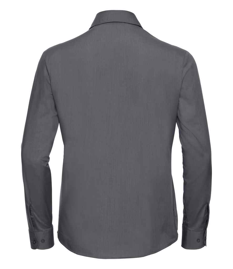 Russell Athletic Collection Ladies Long Sleeve Easy Care Poplin Shirt