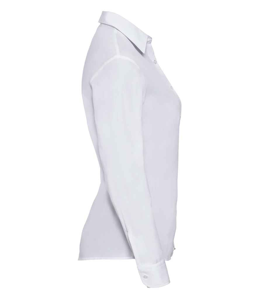 Russell Athletic Collection Ladies Long Sleeve Easy Care Poplin Shirt