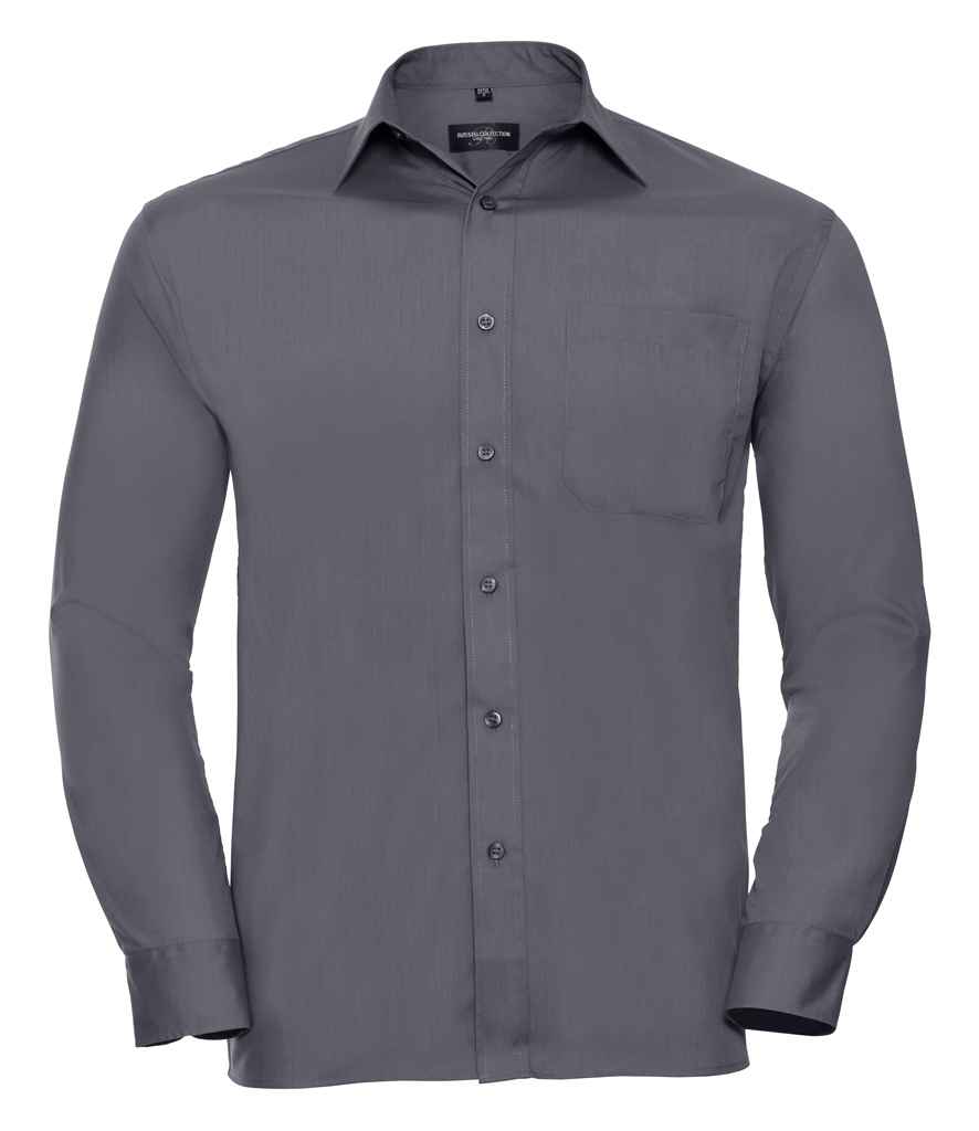 Russell Athletic Collection Long Sleeve Easy Care Poplin Shirt