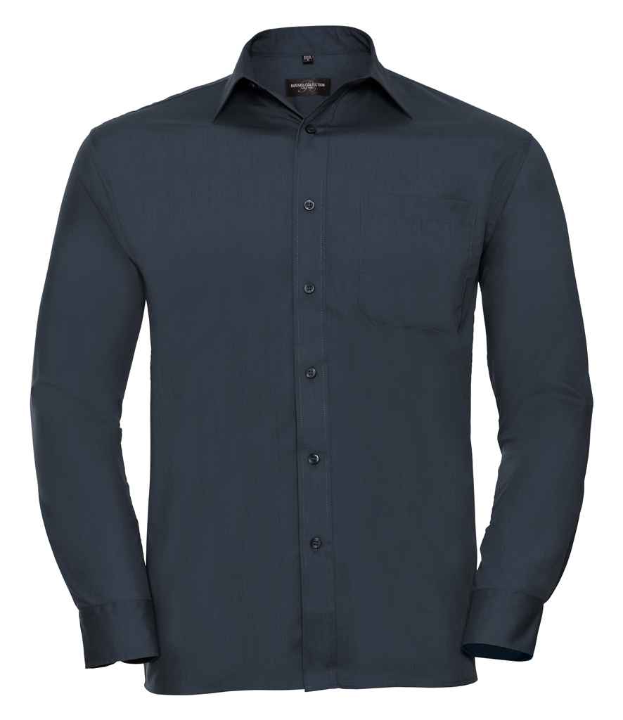 Russell Athletic Collection Long Sleeve Easy Care Poplin Shirt