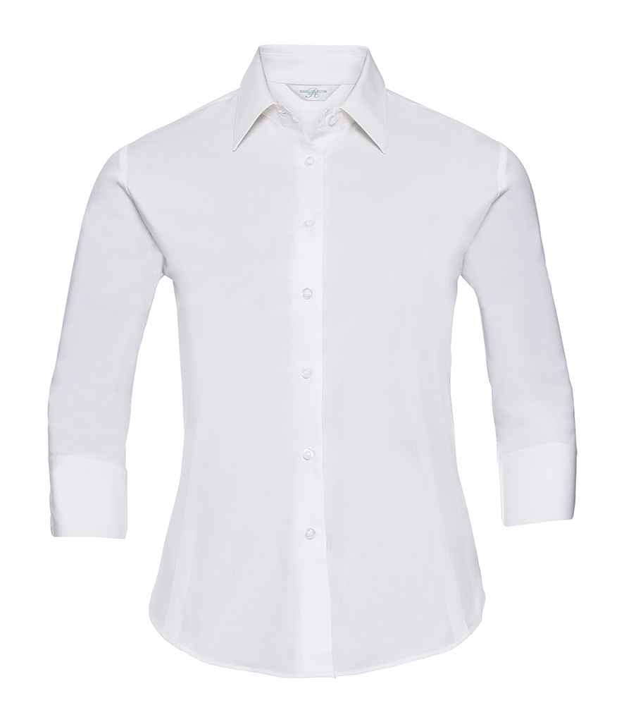 Russell Athletic Collection Ladies 3/4 Sleeve Easy Care Fitted Shirt