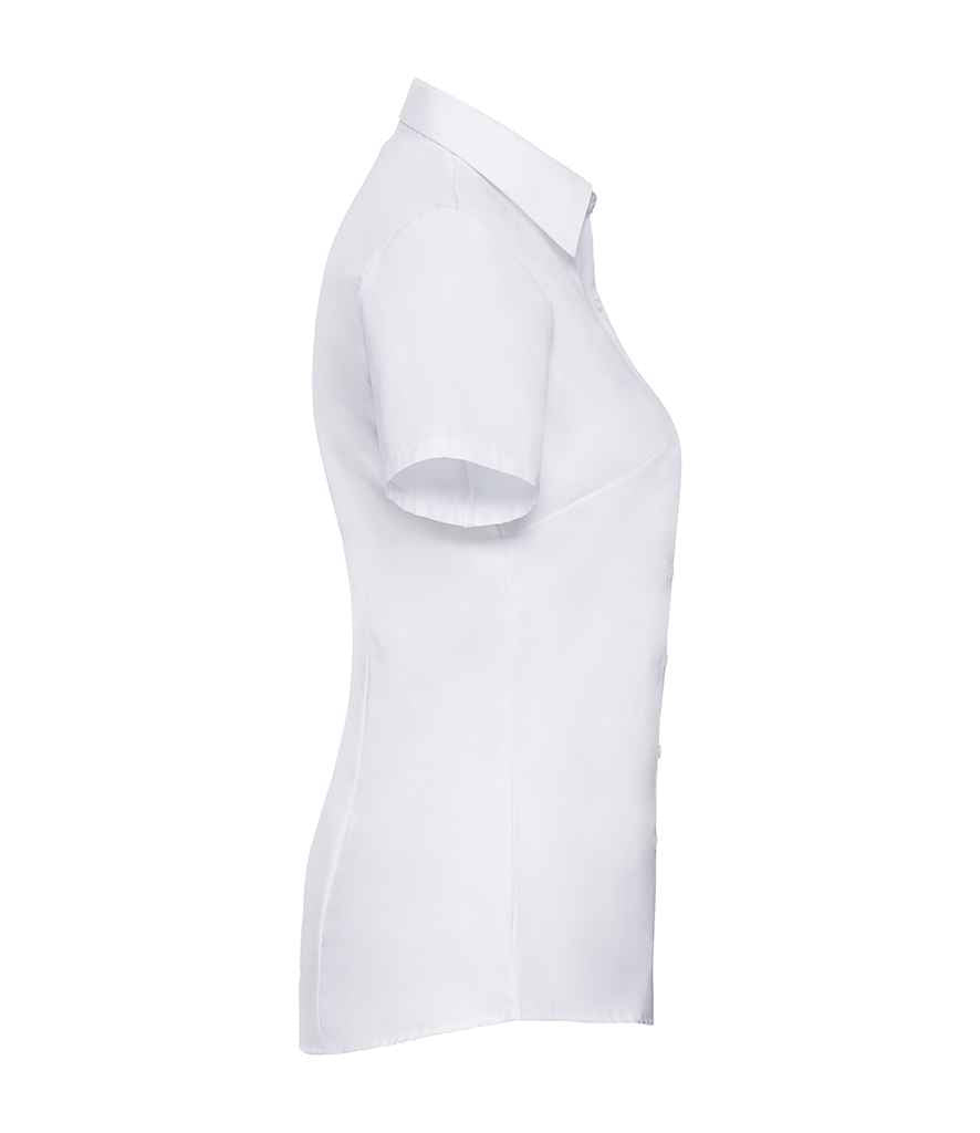 Russell Athletic Collection Ladies Short Sleeve Herringbone Shirt