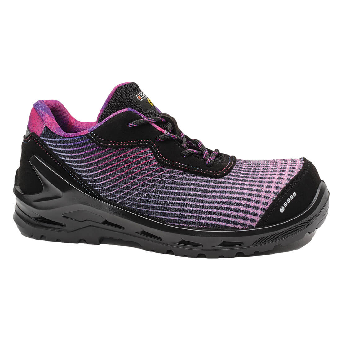 Portwest Base Protection Arya Shoe S1P ESD SRC Black/Fuchsia B1212C