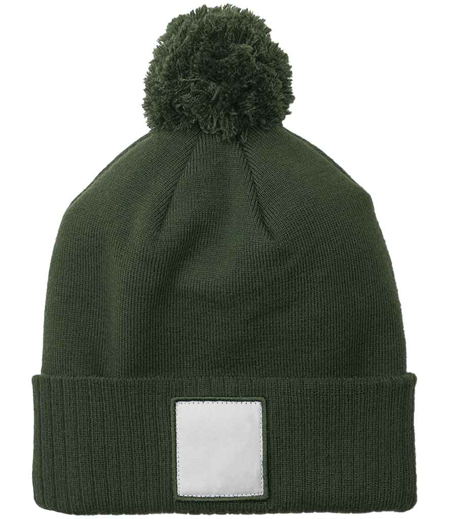 Beechfield Appliqué Patch Pom Beanie