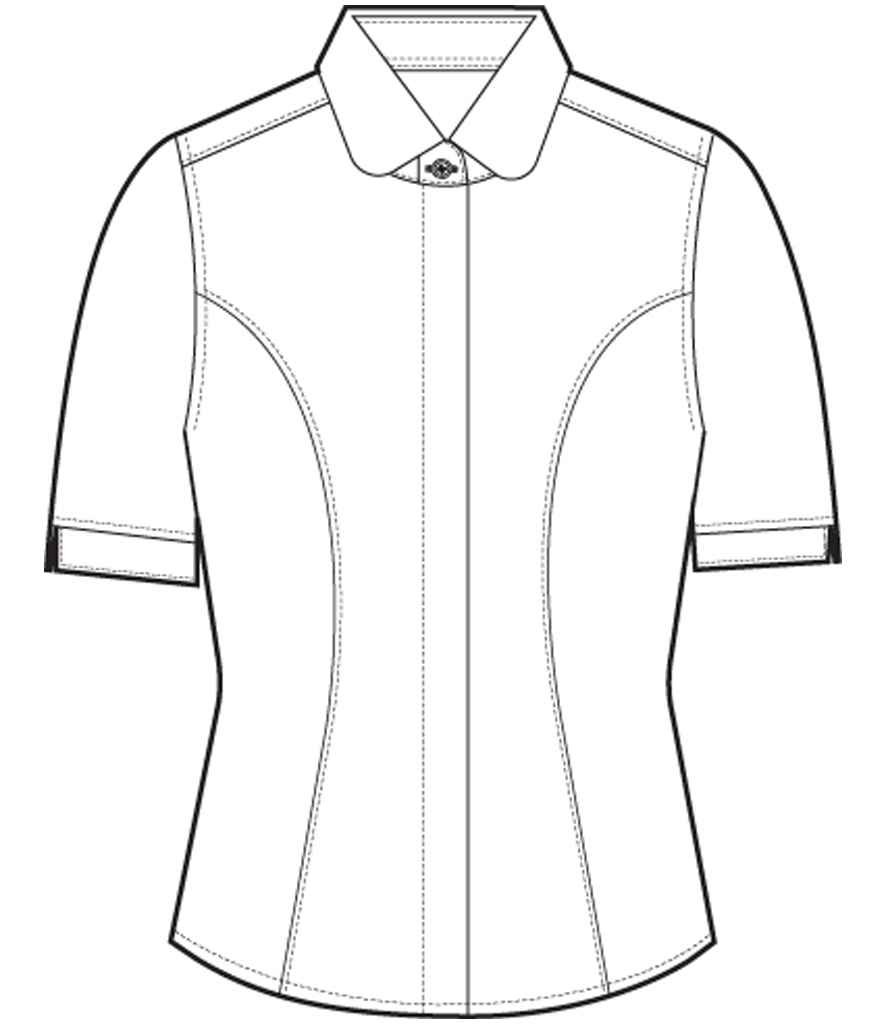 Brook Taverner Ladies Soave Short Sleeve Poplin Shirt