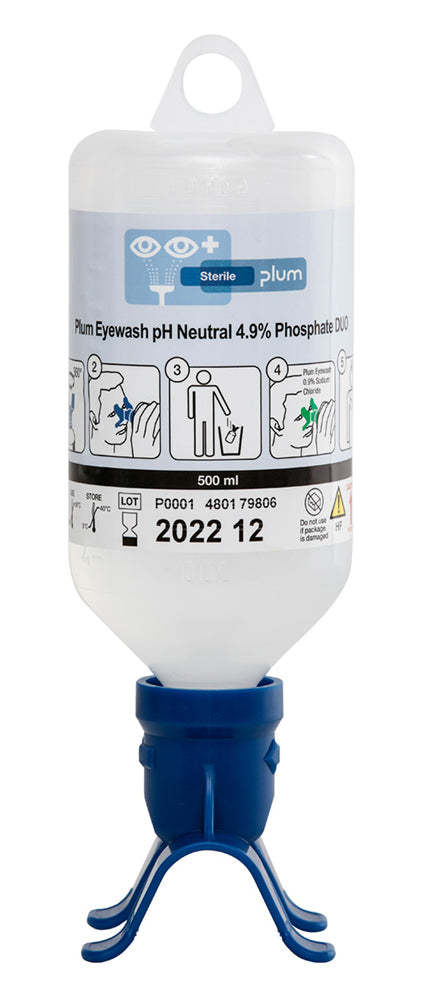 Plum Safety Eyewash 500ML pH N 4.9 Phosphate Duo