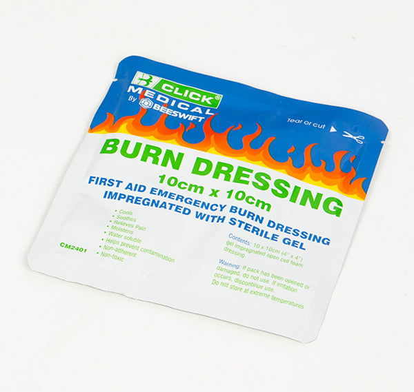CLICK MEDICAL EMERGENCY BURN GEL DRESSING 10 X 10CM