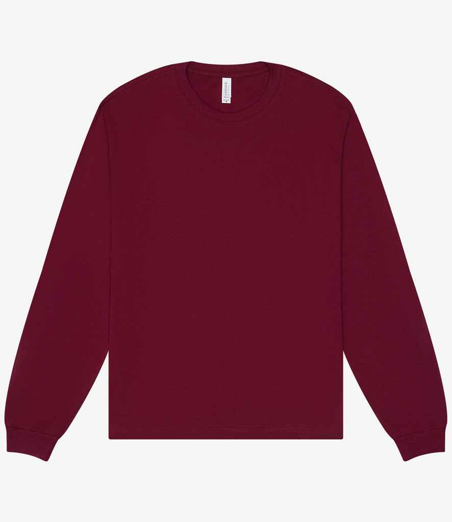 Canvas Unisex Heavyweight Long Sleeve Boxy T-Shirt