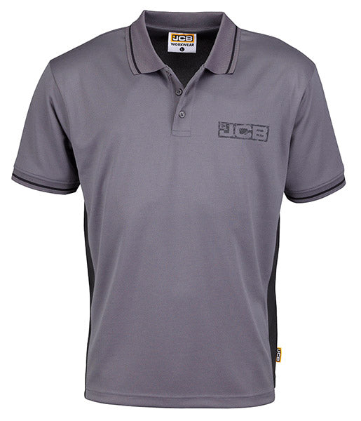 JCB TRADE GREY/BLACK POLO SHIRT