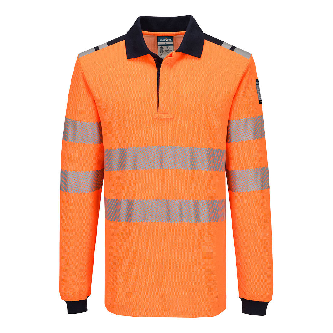 Portwest PW3 Modaflame Knit HVO FR Long Sleeve Polo Shirt FR734