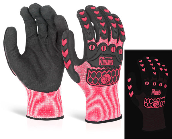 Beeswift Glovezilla Glow in the Dark Foam Nitrile Coated Gloves