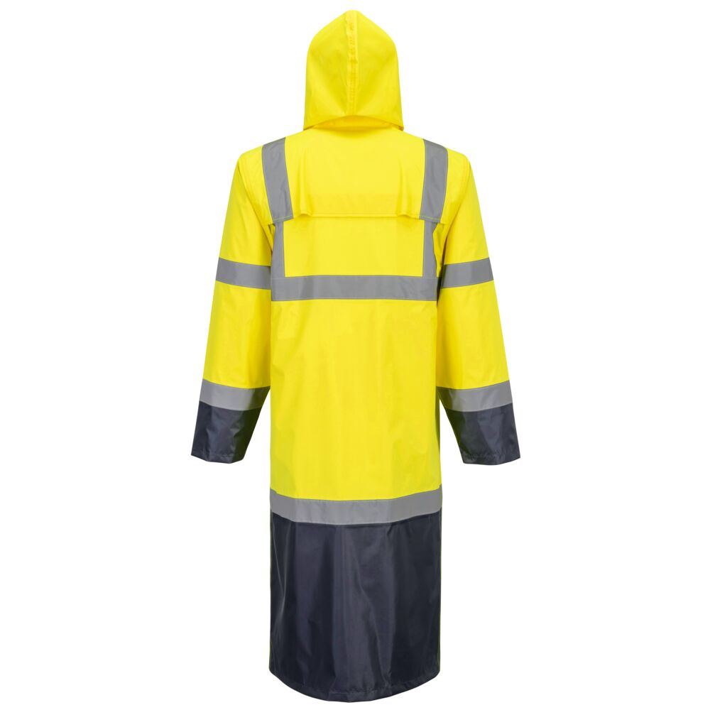 Portwest Hi-Vis Contrast Raincoat 122cm H446
