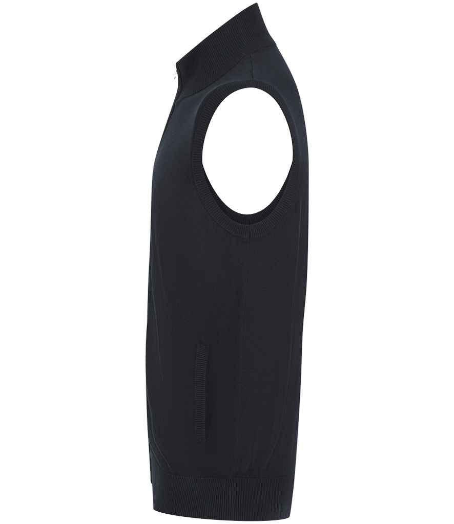 Henbury Sleeveless Zip Through Jumper