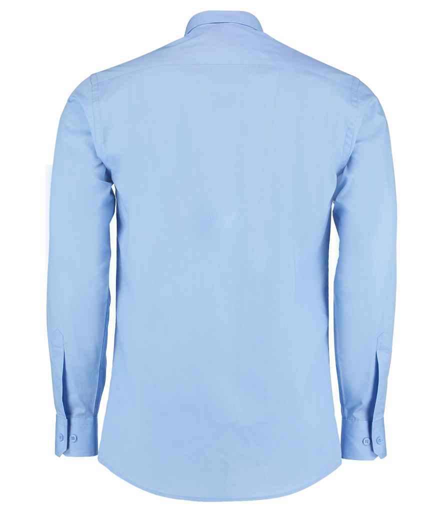 Kustom Kit Long Sleeve Tailored Poplin Shirt