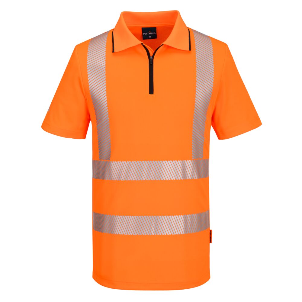 Portwest KX3 Sport Hi-Vis Zip Polo Shirt S/S KX302