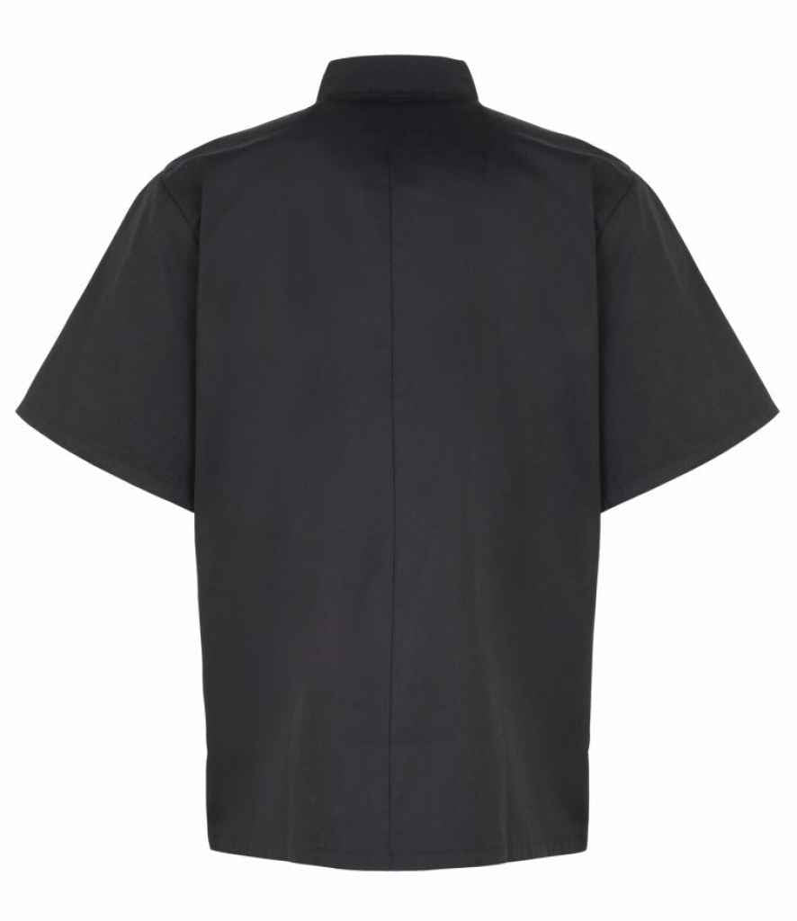Premier Unisex Short Sleeve Stud Front Chef's Jacket