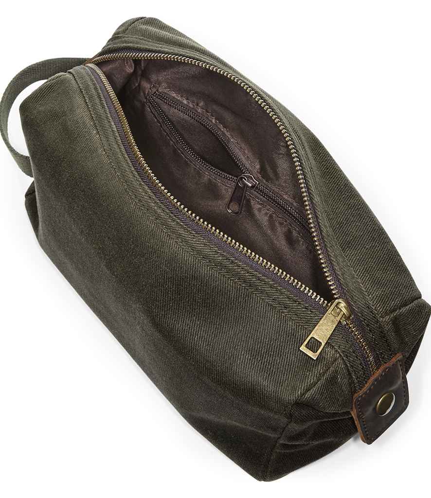 Quadra Heritage Waxed Canvas Wash Bag