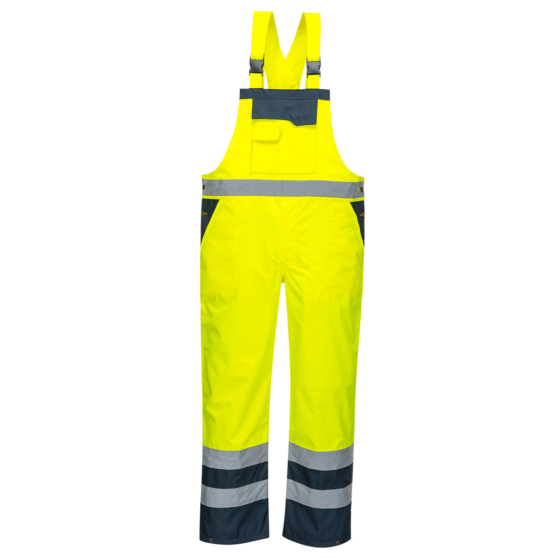 Portwest Hi-Vis Breathable Contrast Rain Bib and Brace S488