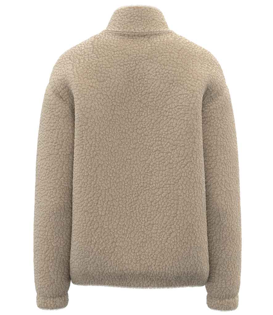 Spasso Unisex Sherpa Drop Shoulder Full Zip Sweat Jacket