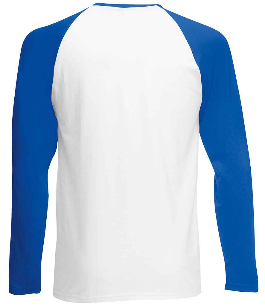 Fruit of the Loom Contrast Long Sleeve Baseball T-Shirt