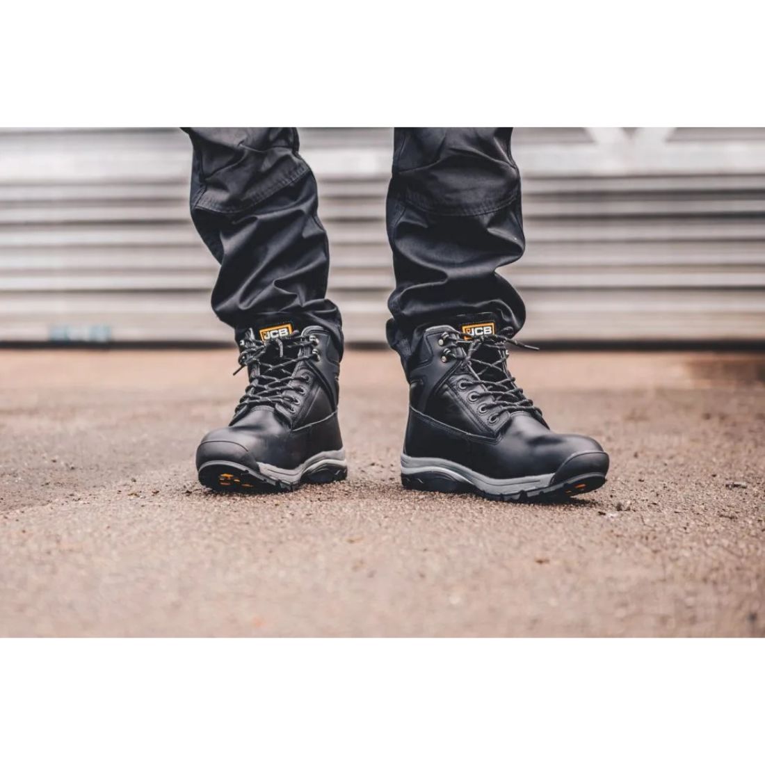 JCB WORKMAX Men's Metal Safety BLACK BOOT