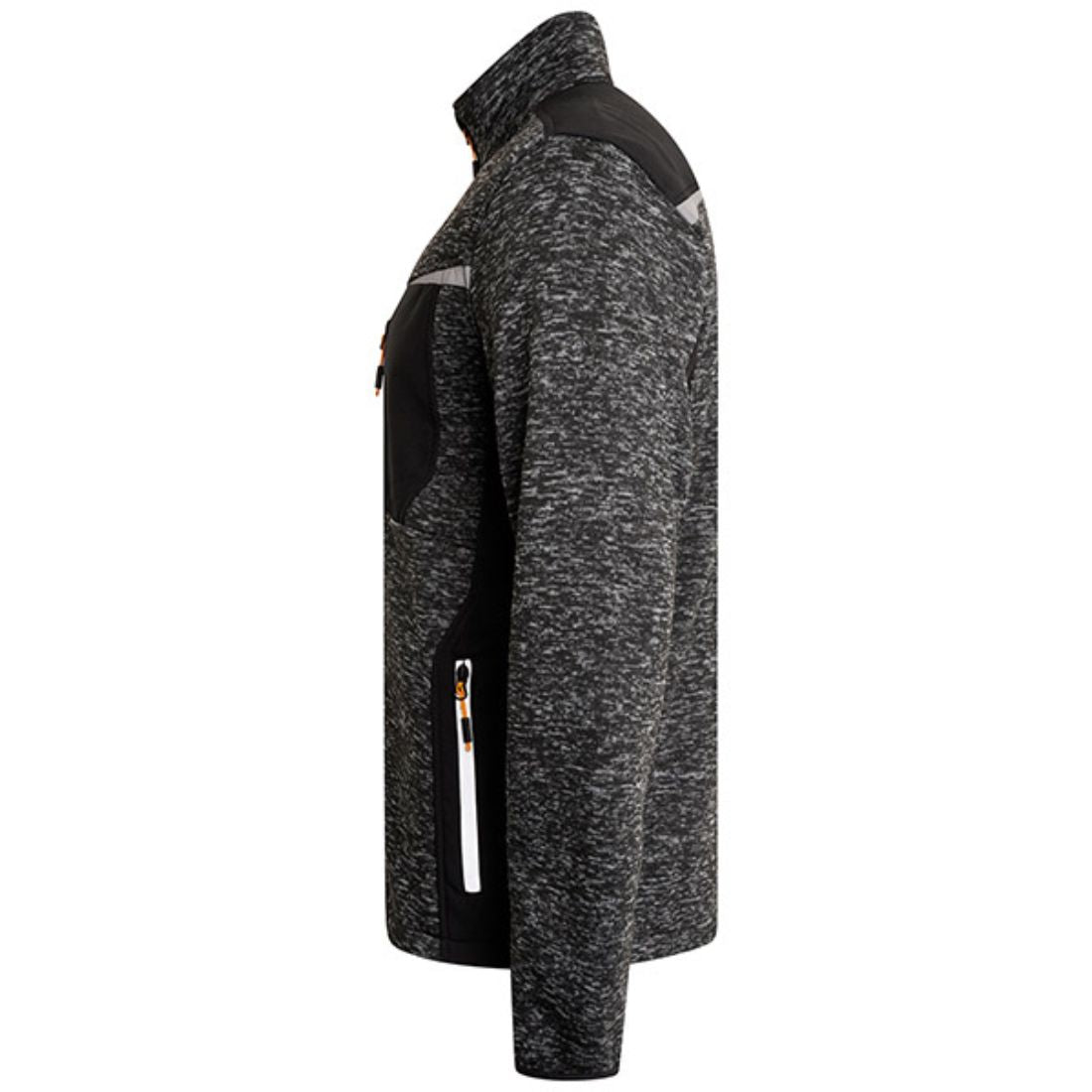 JCB TRADE ESSINGTON II FULL ZIP GREY KNITTED JUMPER