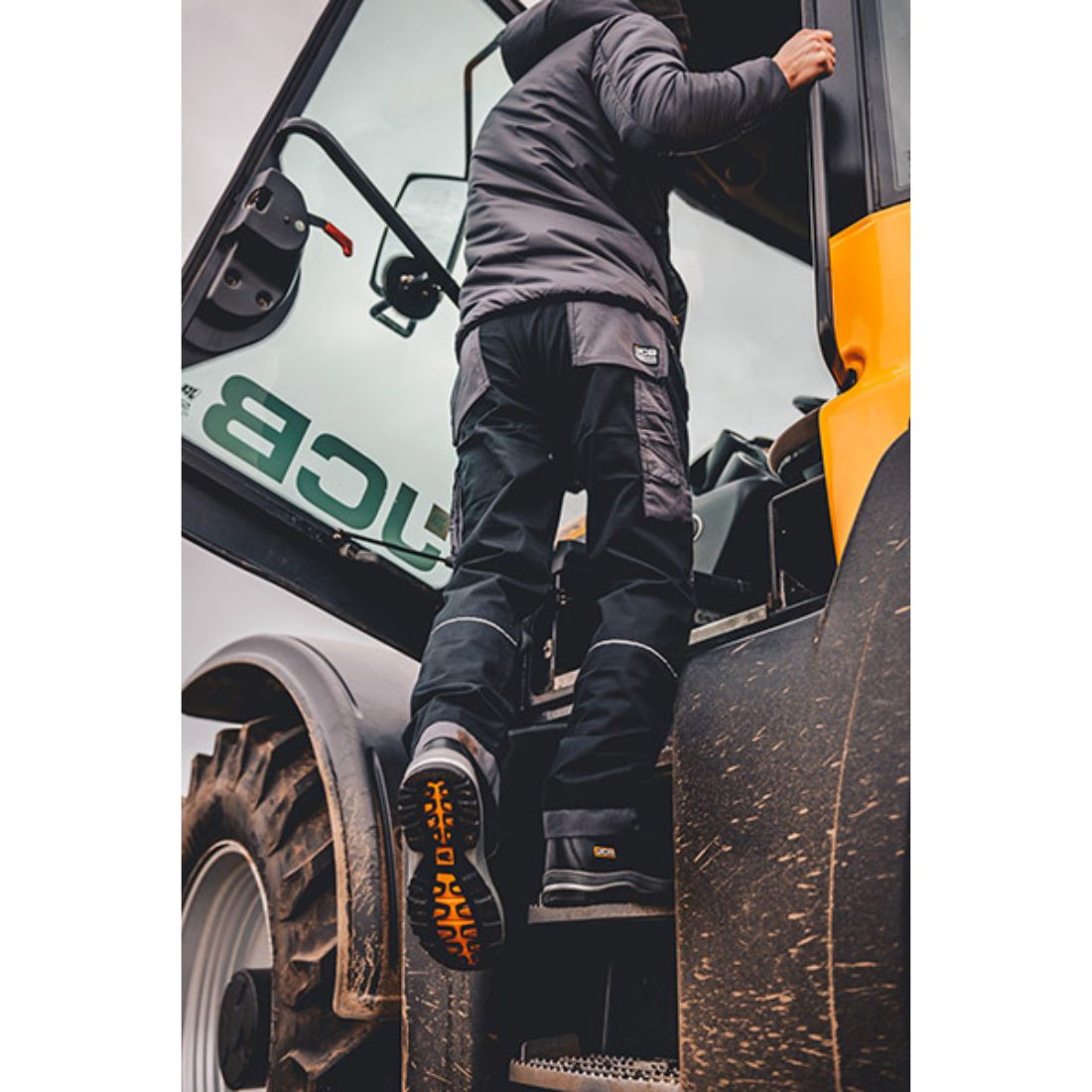 JCB TRADE BLACK/GREY RIP STOP TROUSER