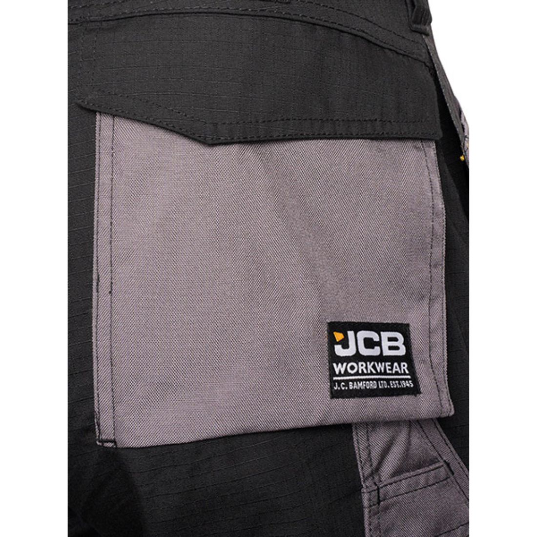 JCB TRADE PLUS BLACK/GREY RIP STOP TROUSER
