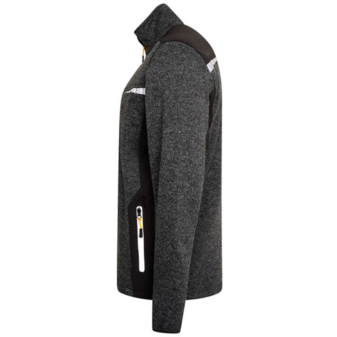 JCB TRADE ELMHURST II GREY QUARTER ZIP KNITTED JUMPER