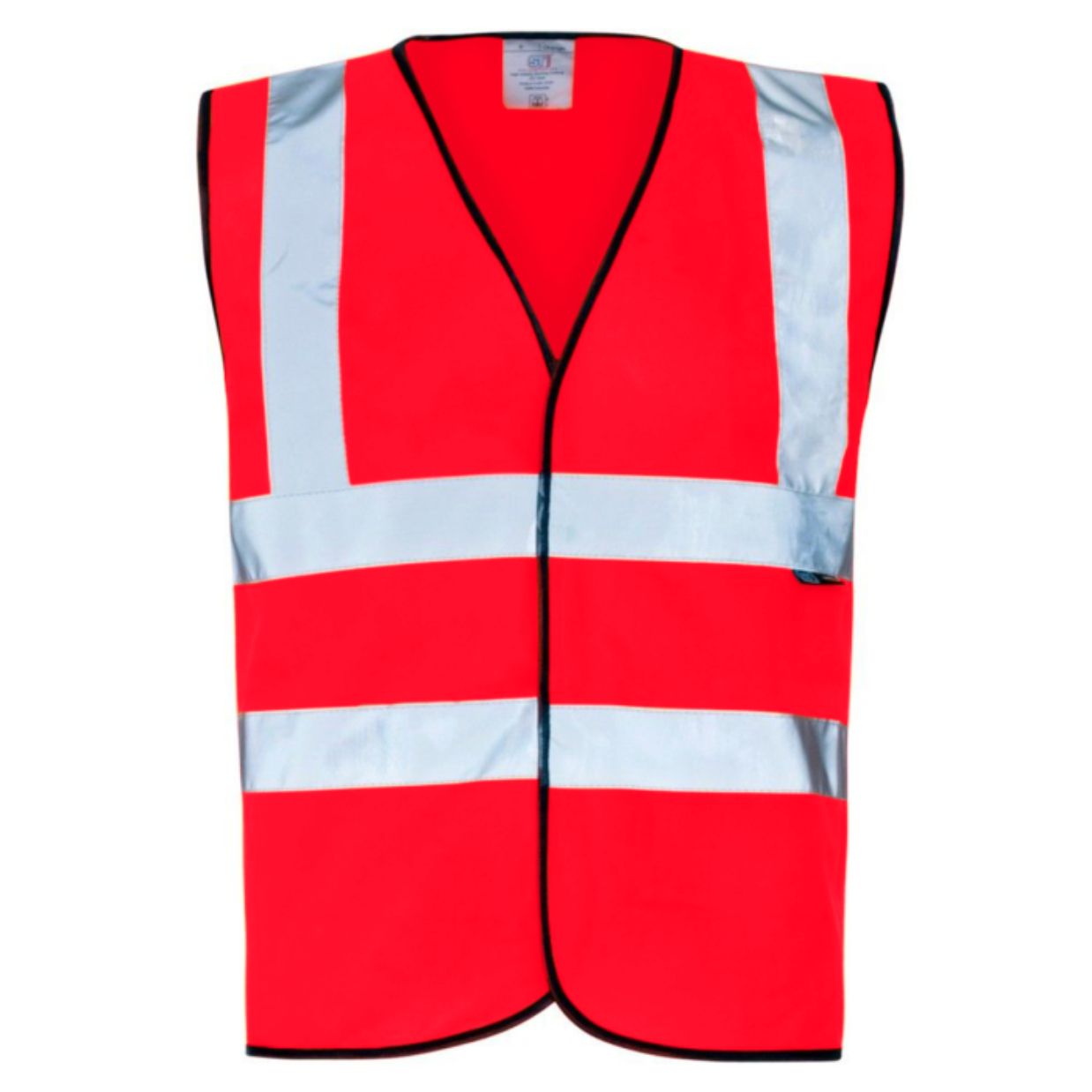 Supertouch Hi Vis Red Velcro Vest
