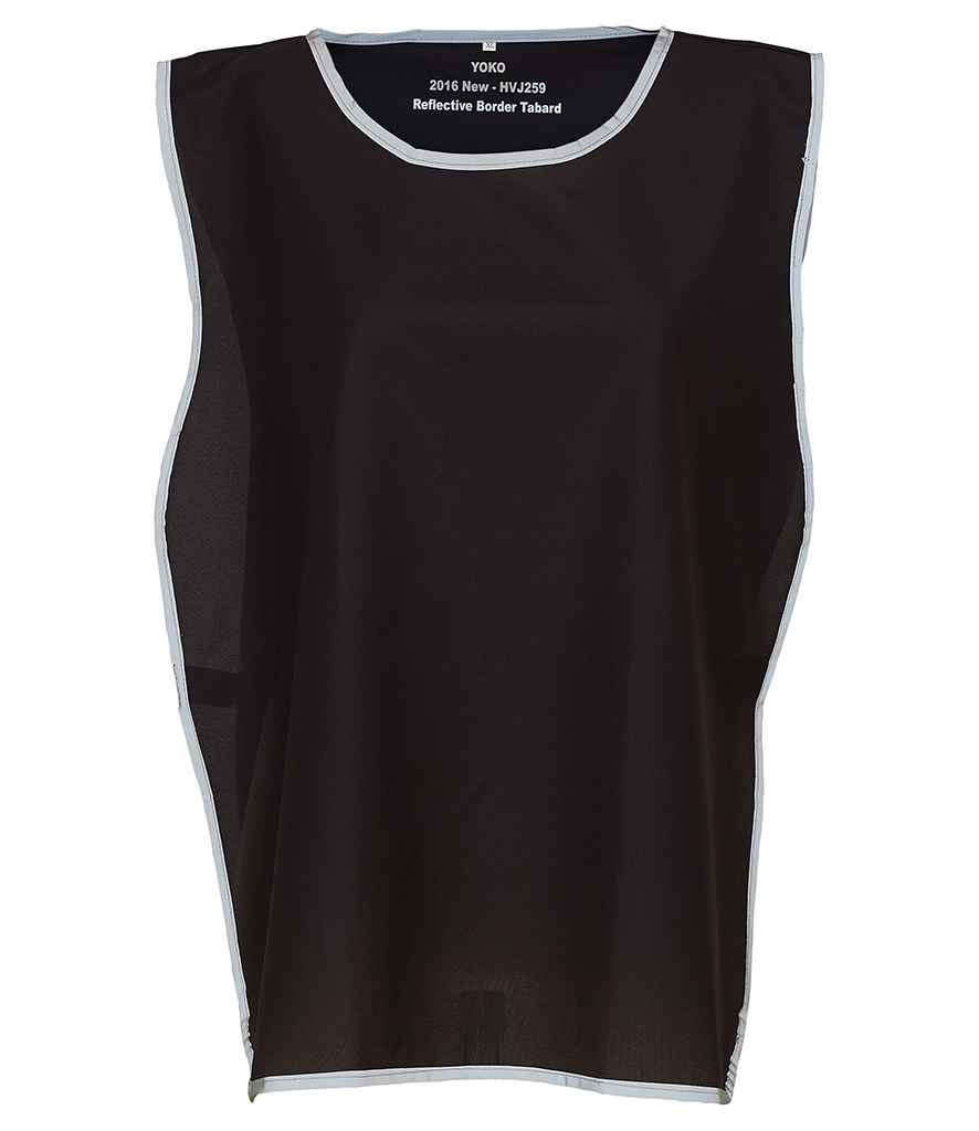 Yoko Hi-Vis Reflective Border Tabard | Black - YOKO