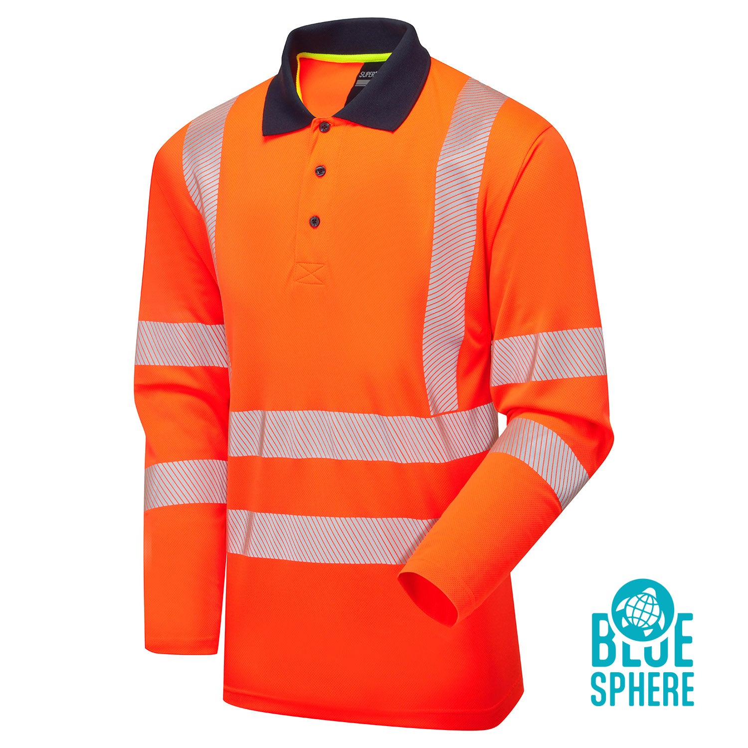 Essentials Hi-Vis Eco CoolMax Long Sleeve Polo