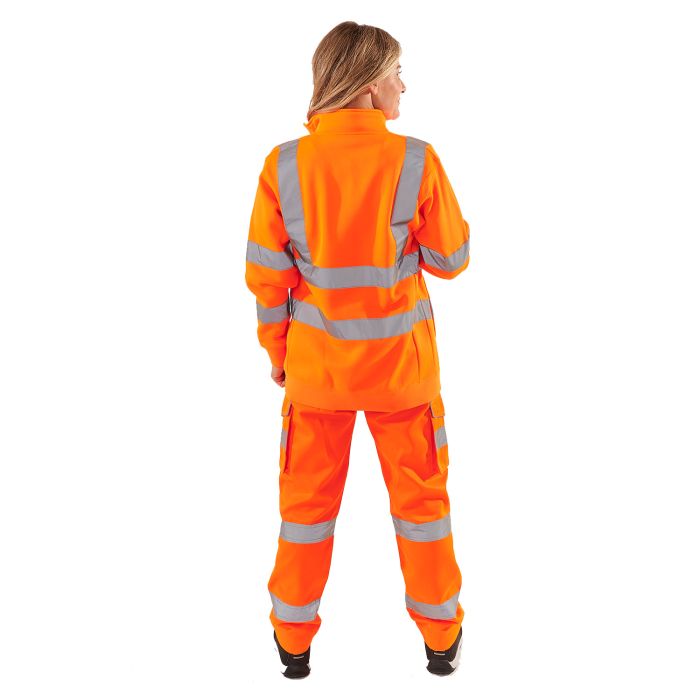 Ladies Hi Vis Eshaal Zipped Sweatshirt