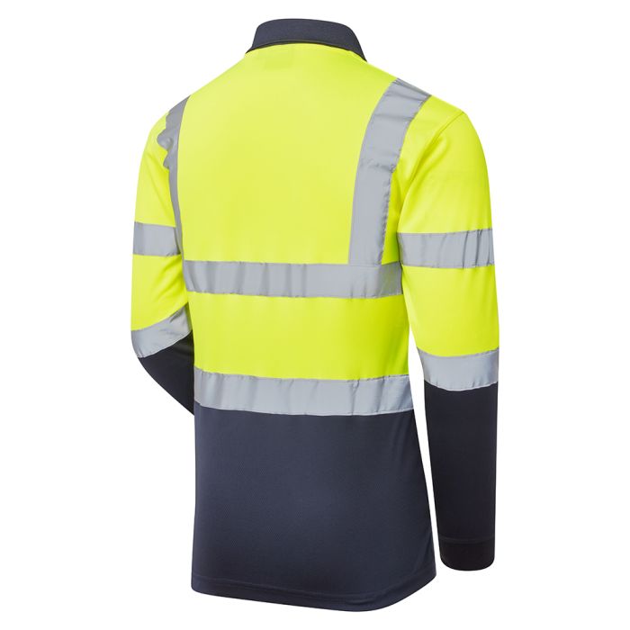 Supertouch Hi-Vis 2 Tone Long Sleeve Bird Eye Polo Shirt