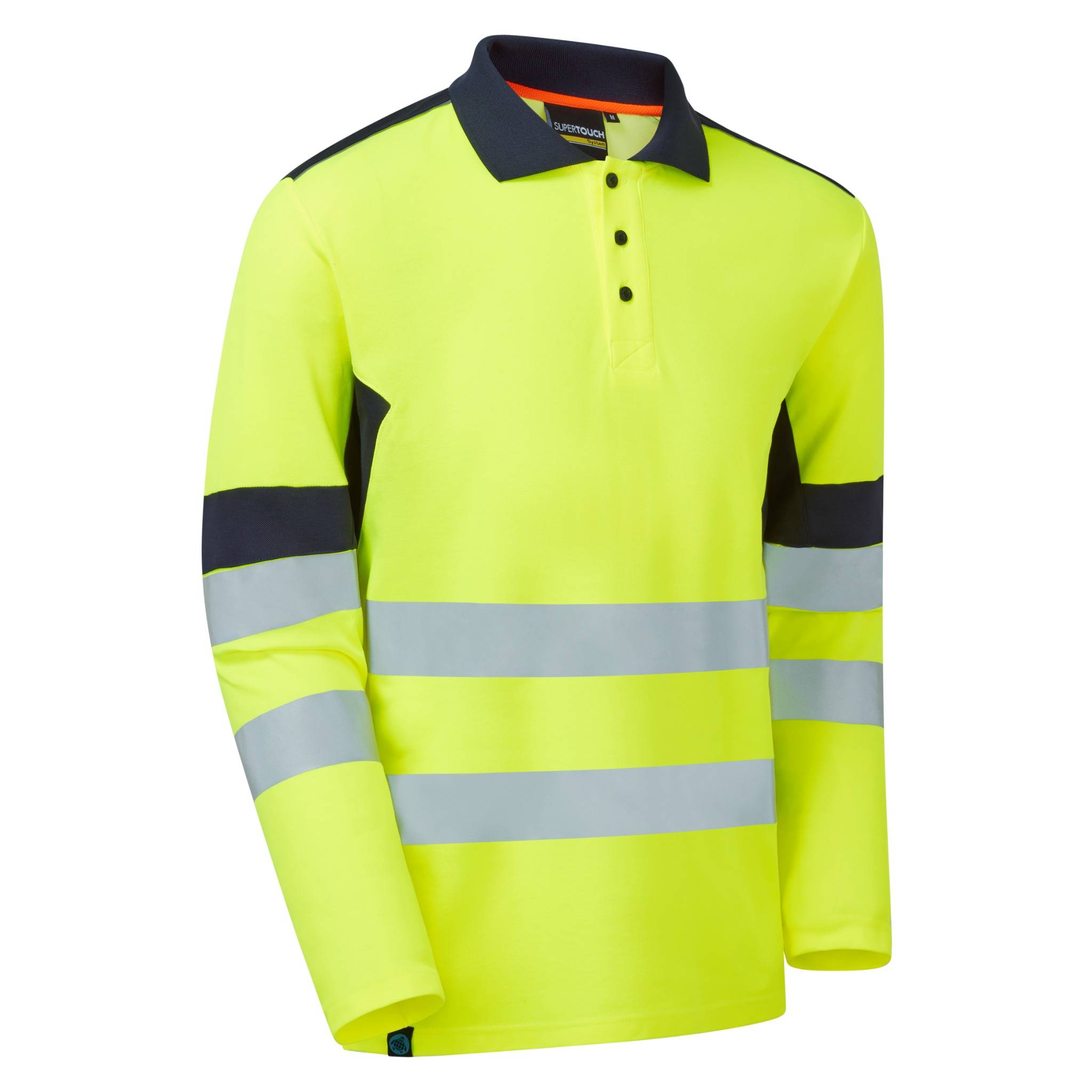 System Hi-Vis Eco Cotton Cool Long Sleve Polo