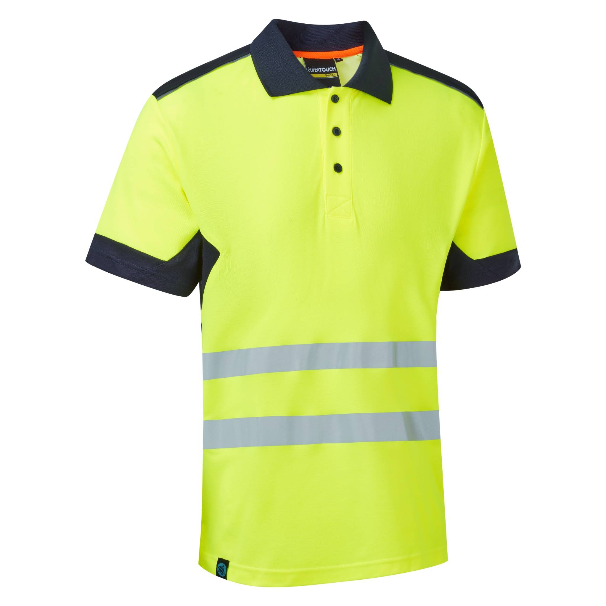 System Hi-Vis Eco Cotton Cool Short Sleeve Polo