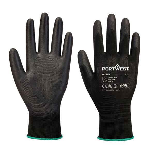 Portwest Black PU Palm Glove 