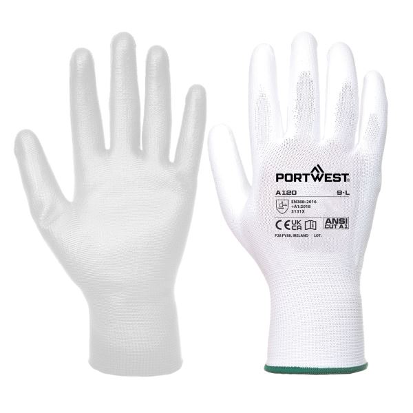 Portwest White PU Palm Glove 